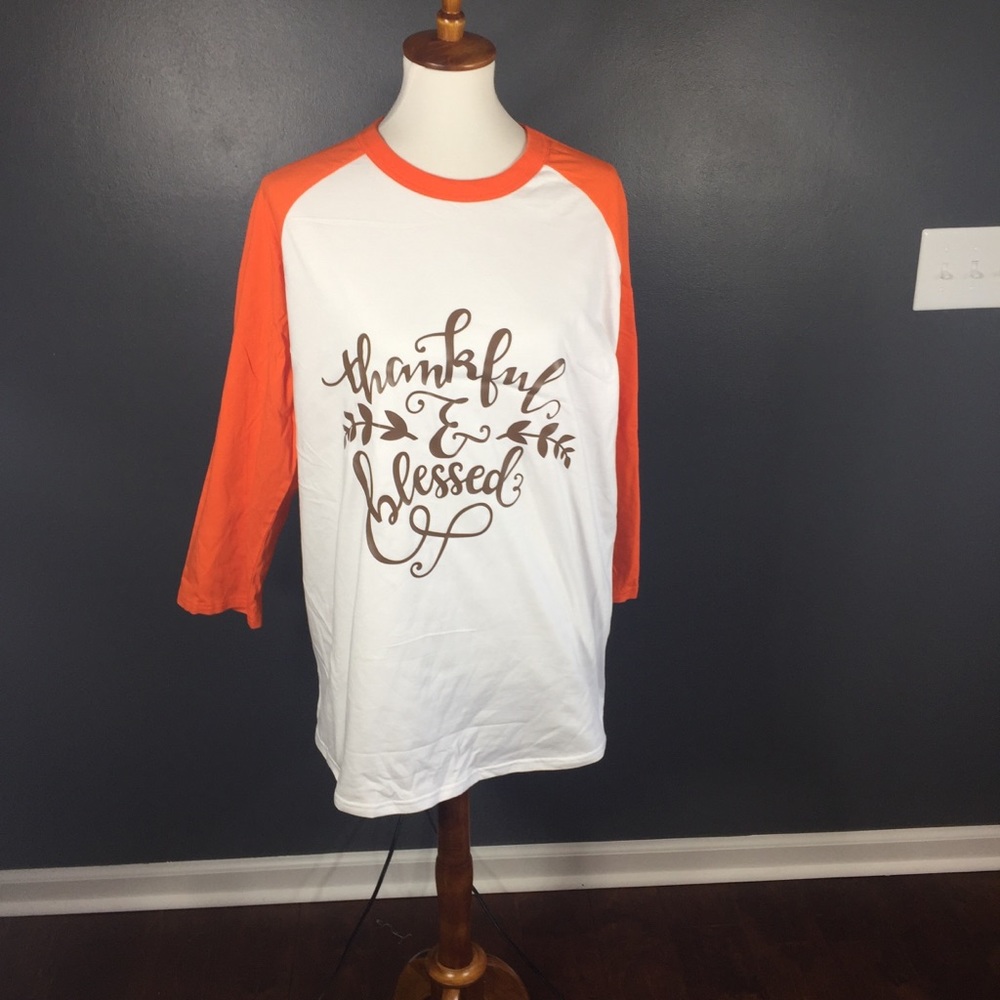 Thankful and Blessed Baseball Tee